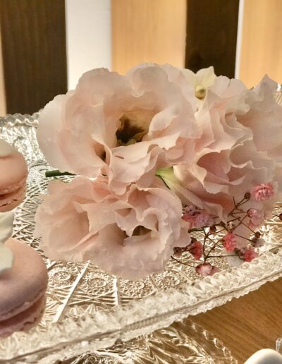 Macarons ζαχαρένια λουλούδια