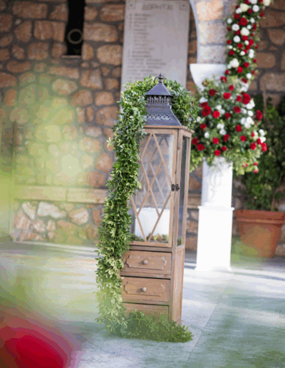 Luxury church wedding floral styling in Ekali Athens