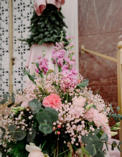 Luxury baptism floral decoration in Kifisia – church flowers