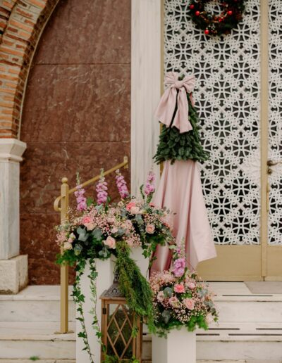 Elegant floral table arrangements for luxury baptism reception